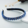 Hair bands, European and American hand-woven beaded headbands, Baroque beaded hair bundles for women, Korean version of popular facial wash hair accessories, hair bands and headwear details Picture